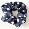 Scrunchie stippen blauw